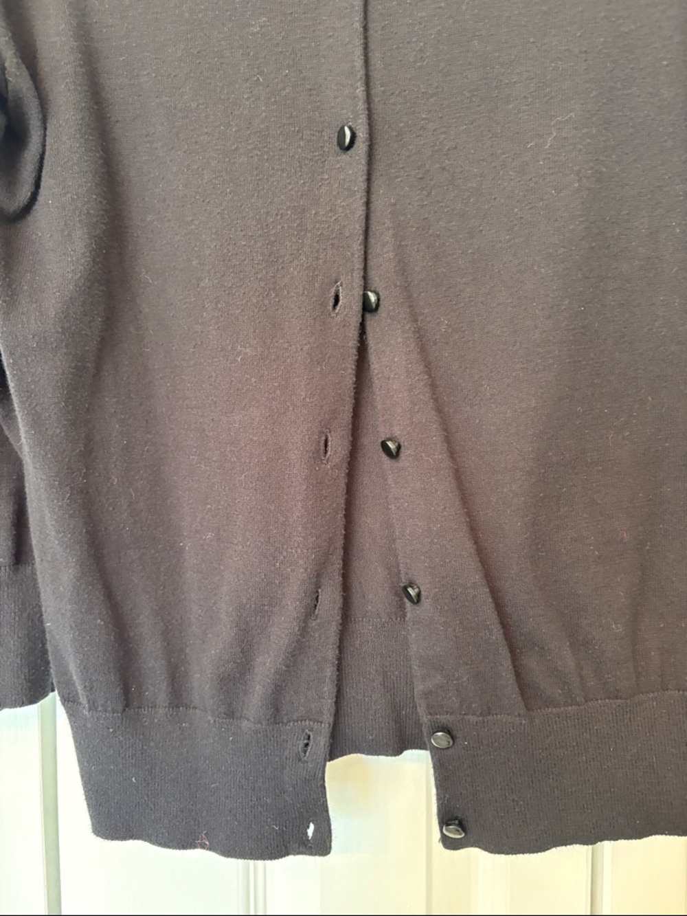 J. Crew Black Button-Front Crewneck Cardigan - Picture 4 of 6